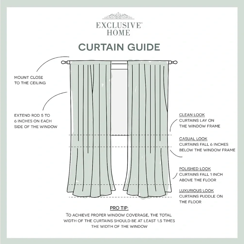 Exclusive Home Curtain Panels Seafoam Tassels 2 Panels